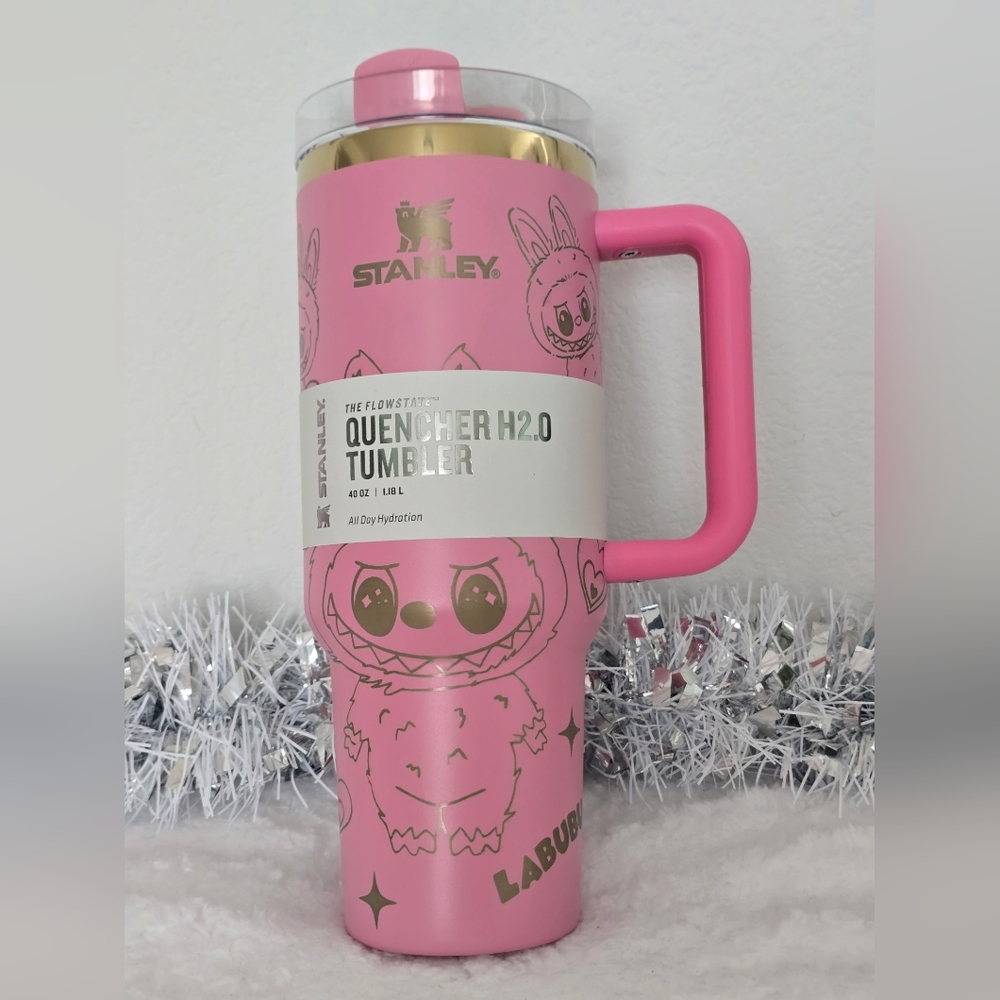Stanley Pink and Gold Quencher H2.0 Tumbler 40 oz